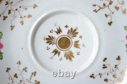 Antique Coalport Porcelain Teacup & Saucer Pattern 996 Floral Gold Gilded C. 1827