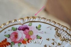 Antique Coalport Porcelain Teacup & Saucer Pattern 996 Floral Gold Gilded C. 1827