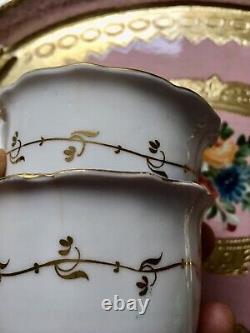 Antique Coalport Tea Cups True Trios Cake Plates Celeste Blue Gold Tea Set X22