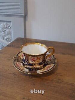 Antique Cup And Saucer Hammersley Pink Rose Gold Gilt