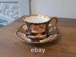 Antique Cup And Saucer Hammersley Pink Rose Gold Gilt