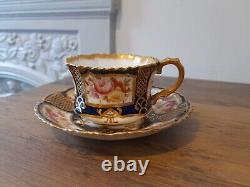 Antique Cup And Saucer Hammersley Pink Rose Gold Gilt