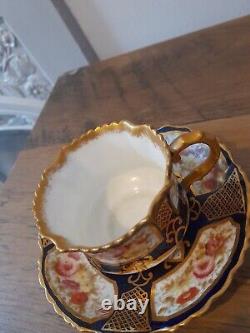 Antique Cup And Saucer Hammersley Pink Rose Gold Gilt