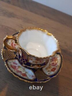 Antique Cup And Saucer Hammersley Pink Rose Gold Gilt