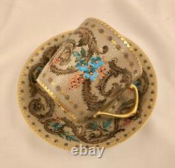 Antique Demartine Limoges Demitasse Cup & Saucer, Made for Tiffany, Moroccan