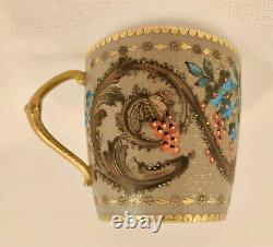 Antique Demartine Limoges Demitasse Cup & Saucer, Made for Tiffany, Moroccan