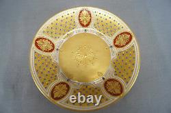 Antique Dresden Hand Painted Wilhelm I Portrait Gold & Jeweled Cup & Saucer