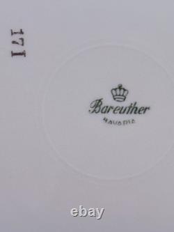 Antique Early 1900s Bavarian Porcelain Trio Cup Saucer Plate Gold Roses