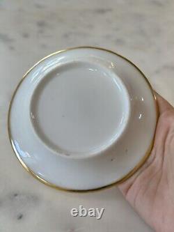 Antique Early 19thC Old Paris France Empire Cup Saucer Gold Picturesque Jeweled