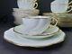 Antique Edwardian White Gold Whiteley For Aynsley Bone China Cups Saucers C1905