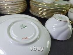 Antique Edwardian White Gold Whiteley For Aynsley Bone China Cups Saucers c1905