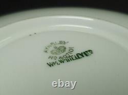 Antique Edwardian White Gold Whiteley For Aynsley Bone China Cups Saucers c1905