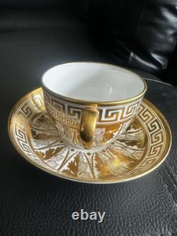 Antique English Spode Porcelain Tea Cup & Saucer Fine Hand Gilding C. 1810