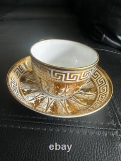 Antique English Spode Porcelain Tea Cup & Saucer Fine Hand Gilding C. 1810