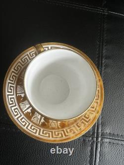 Antique English Spode Porcelain Tea Cup & Saucer Fine Hand Gilding C. 1810