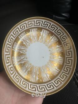 Antique English Spode Porcelain Tea Cup & Saucer Fine Hand Gilding C. 1810