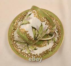 Antique Eugene Clauss Demitasse Cup & Saucer, Lily of the Valley