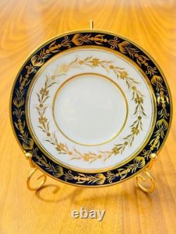 Antique Flight Barr Barr Worcester Porcelain Cups &Saucers Cobalt Blue Gold Gilt