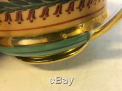 Antique French Old Paris Porcelain Cabinet Cup & Saucer Gold & Floral Decoration