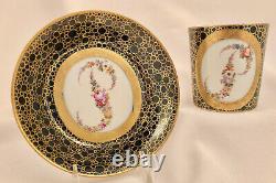 Antique Furstenburg Coffee Cup & Saucer, 18th Century