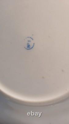 Antique GDA Limoges No 1 Blue Scroll & Gold Service. 15 Pieces