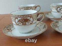 Antique Golden Baskets Noritake Japanese Teaware Set, Tea Cup & Saucer Set of 6