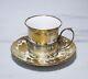 Antique Hammersley & Co. England Gold Gilt Sterling Porcelain Cup & Saucer