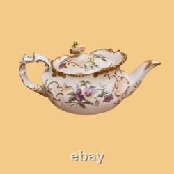 Antique Hammersley & Co 1887 1912 Floral Gilded 10 Piece Coffee Set, RARE