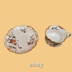 Antique Hammersley & Co 1887 1912 Floral Gilded 10 Piece Coffee Set, RARE