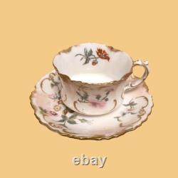 Antique Hammersley & Co 1887 1912 Floral Gilded 10 Piece Coffee Set, RARE