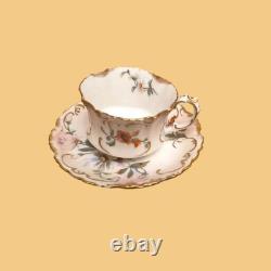 Antique Hammersley & Co 1887 1912 Floral Gilded 10 Piece Coffee Set, RARE