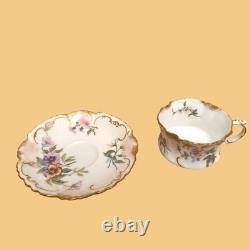 Antique Hammersley & Co 1887 1912 Floral Gilded 10 Piece Coffee Set, RARE