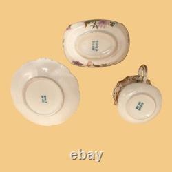 Antique Hammersley & Co 1887 1912 Floral Gilded 10 Piece Coffee Set, RARE