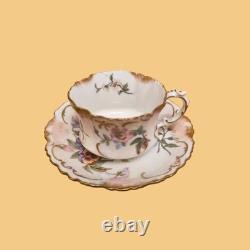 Antique Hammersley & Co 1887 1912 Floral Gilded 10 Piece Coffee Set, RARE