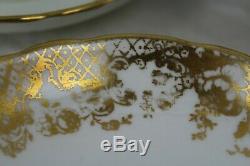 Antique Hammersley & Co Longton Gold gilt floral tea cup saucers & plate tea set
