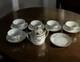 Antique Hand Painted Nippon Tea Set 13 Pc Gold Floral Garland Cups Saucers