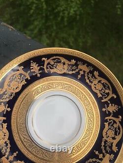 Antique Haviland Imperator Limoges Cream Cup Saucer 24k Gold Hand Decorations