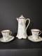 Antique Haviland Limoges Chocolate Pot Violets Gold Trim 2 Cups &saucers France