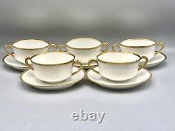 Antique Haviland Schleiger Limoges Boullion Cups and Saucers 5 Sets