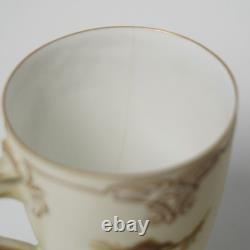Antique Hermann Ohme Clairon Old Ivory XVI 16 Demitasse Cups & Saucers Set of 5