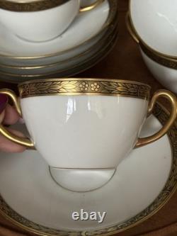 Antique Hohenberg 1814-1914 Bavaria 5! Cups & Saucers 22K Gold Antique Hohenberg 1814-1914 Bavaria 5! Cups & Saucers 22K Gold