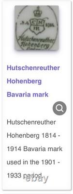 Antique Hohenberg 1814-1914 Bavaria 5! Cups & Saucers 22K Gold