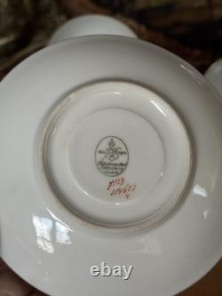 Antique Hohenberg 1814-1914 Bavaria 5! Cups & Saucers 22K Gold