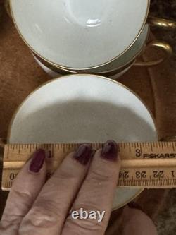 Antique Hohenberg 1814-1914 Bavaria 5! Cups & Saucers 22K Gold