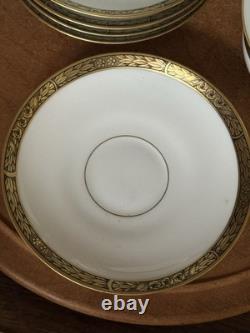 Antique Hohenberg 1814-1914 Bavaria 5! Cups & Saucers 22K Gold