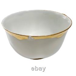 Antique Hutschenreuther Bavaria White & Gold Cups with Saucers, Set of 12