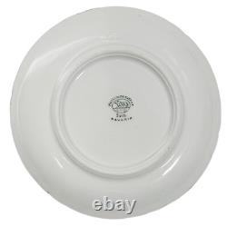 Antique Hutschenreuther Bavaria White & Gold Cups with Saucers, Set of 12