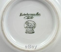 Antique Hutschenreuther Demitasse Cup & Saucer, Jeweled