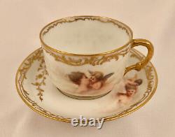 Antique Hutschenreuther Tea Cup & Saucer, Portrait