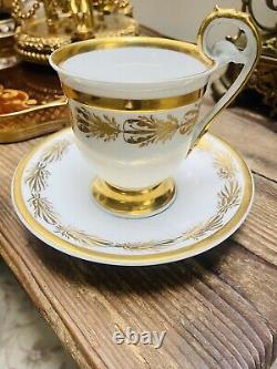 Antique KPM Berlin Cup And Saucer Circa 1850, Dein Gluck Mein Wunsch